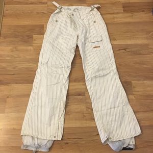 Foursquare striped snowboarding pants, size M